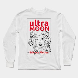 RED ULTRA MOON sci-fi travel to the moon Long Sleeve T-Shirt